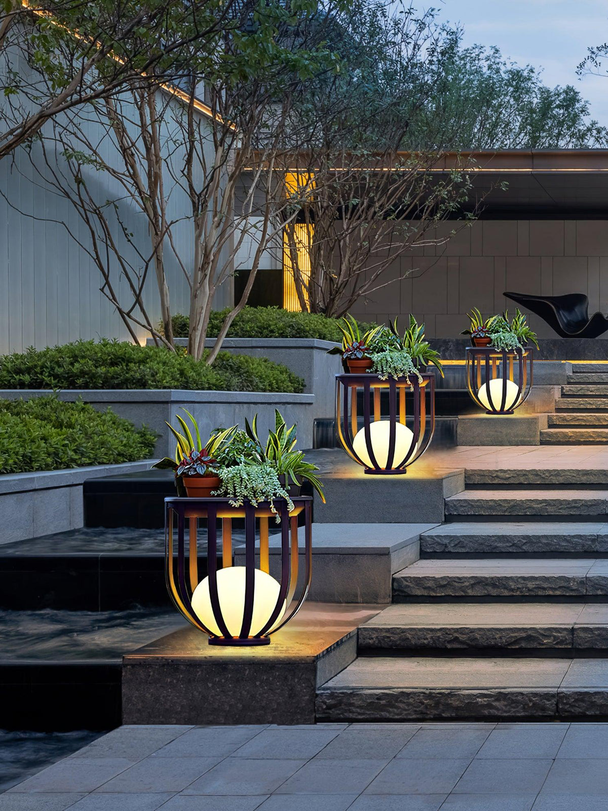 Tera Steel Acrylic Floor Lamp