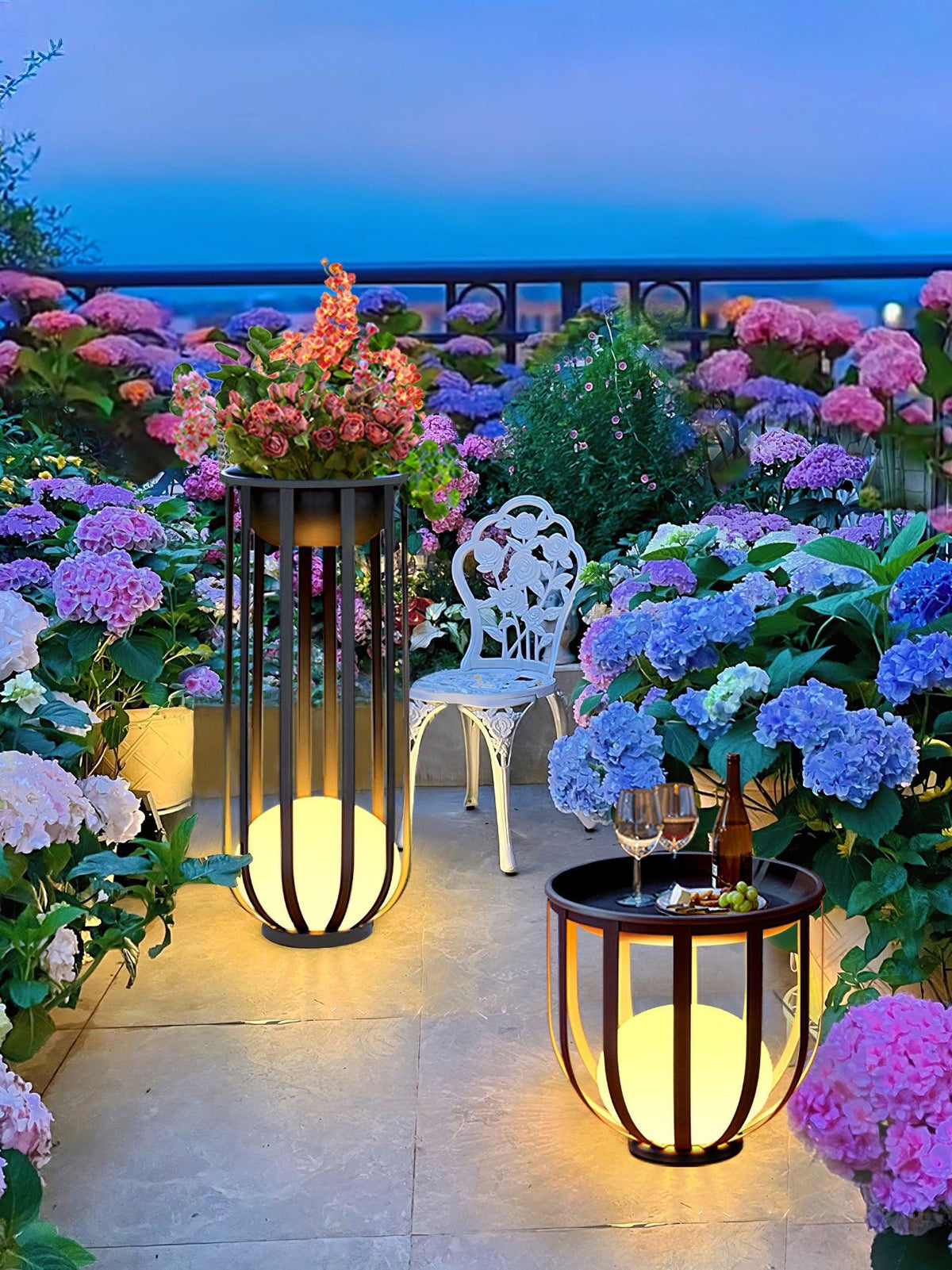 Tera Steel Acrylic Floor Lamp