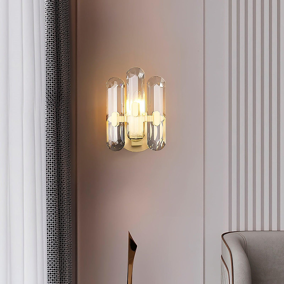 Elina Postmodern Luxury Crystal Sconce Wall Lamp