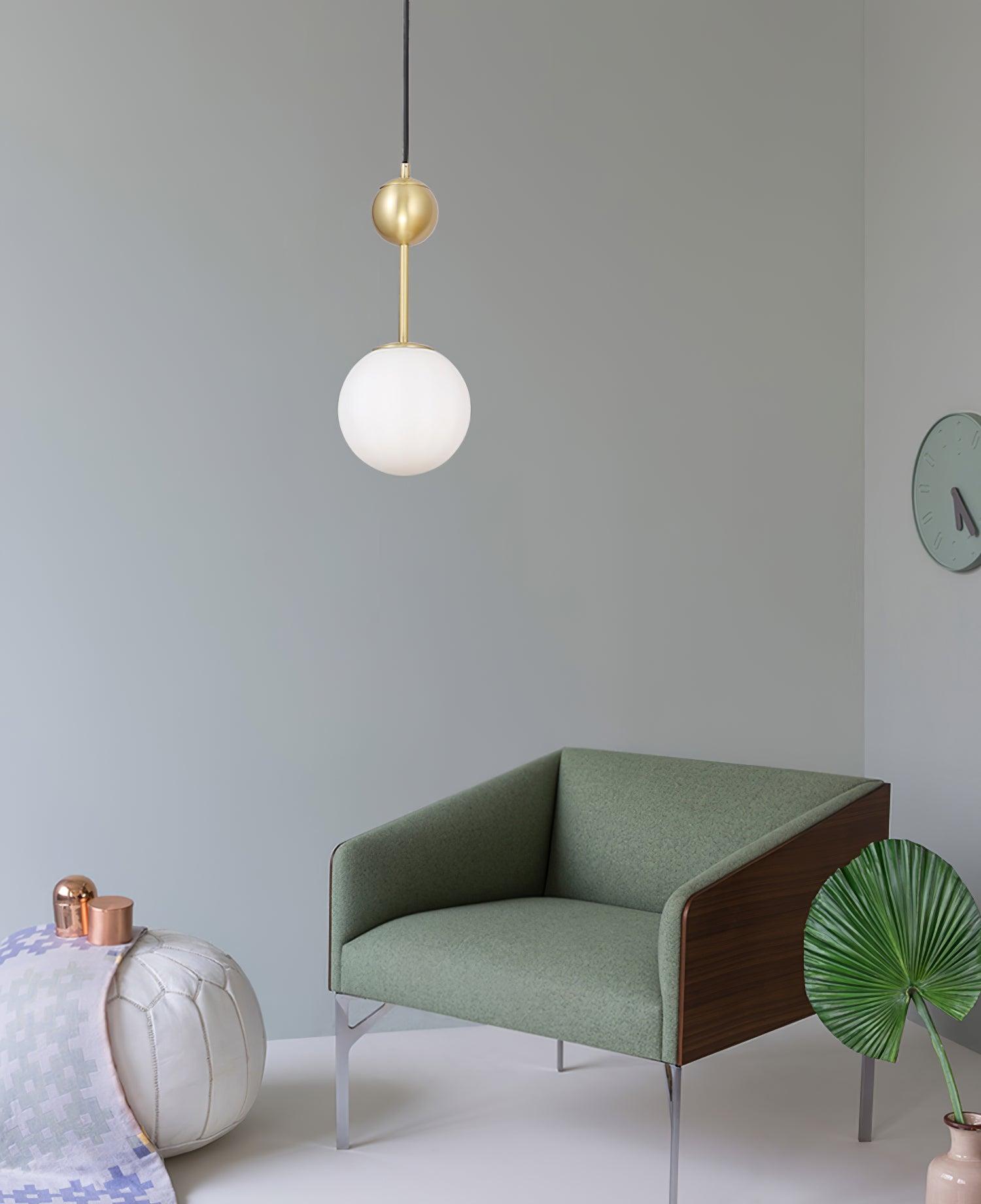 Fird Brass & Glass Classic Pendant Light