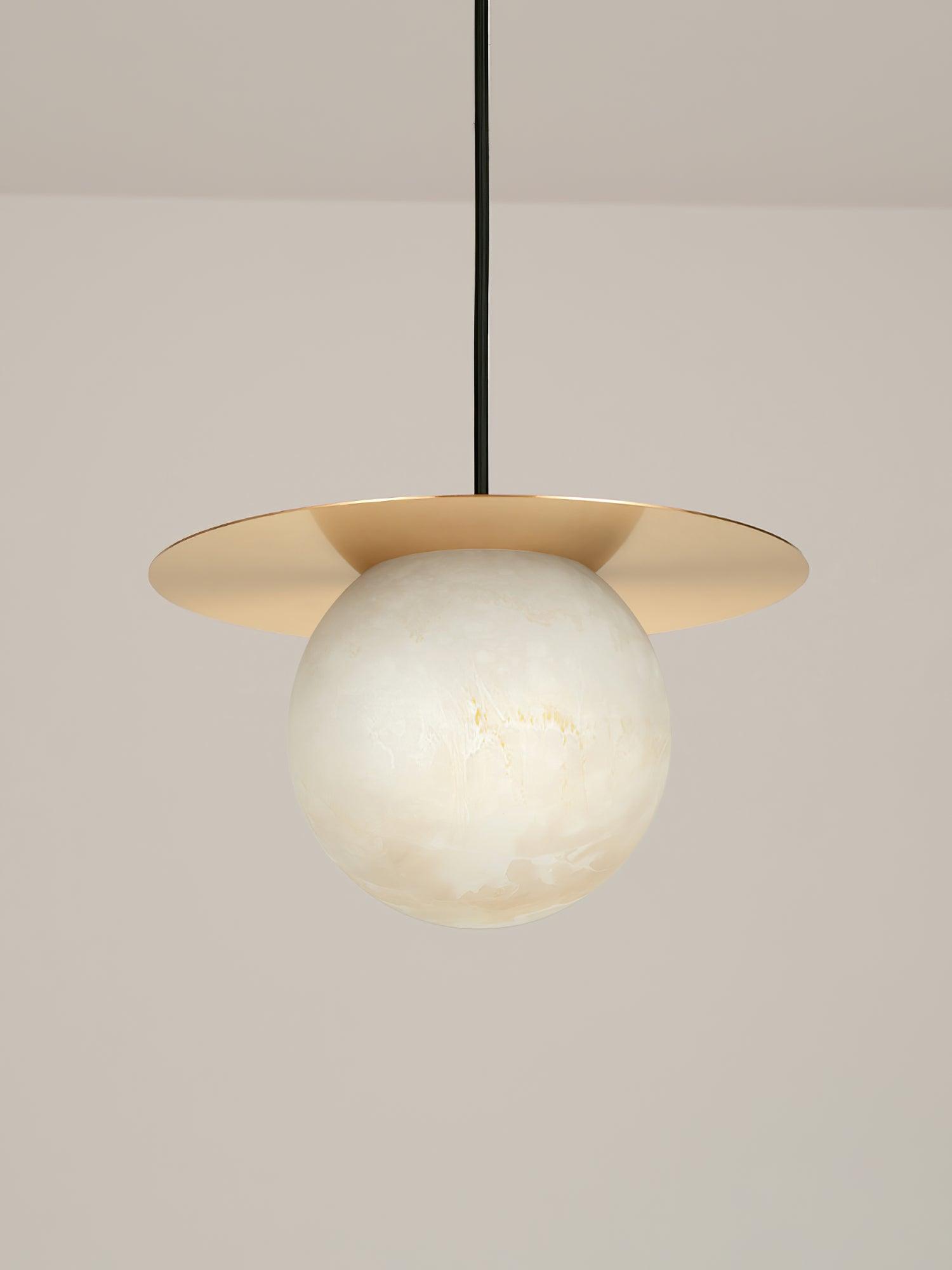 Velar Sphere Alabaster Pendant Light