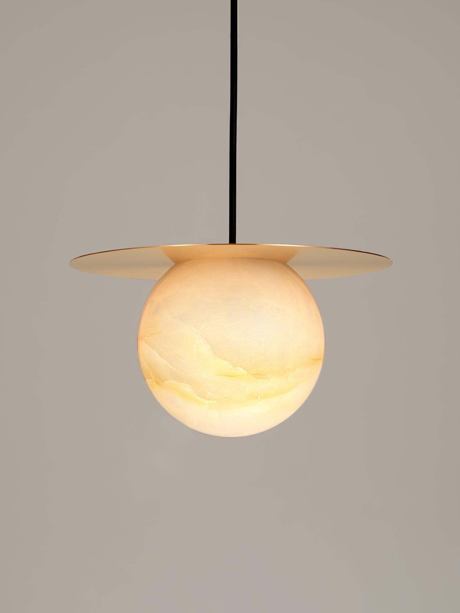 Velar Sphere Alabaster Pendant Light