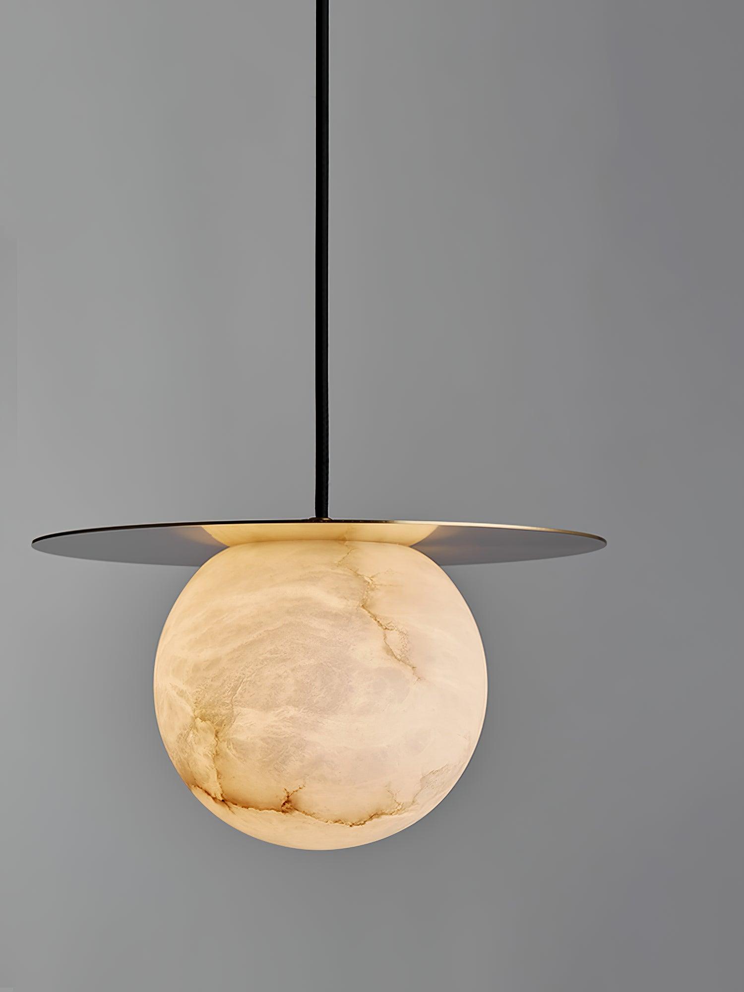 Velar Sphere Alabaster Pendant Light