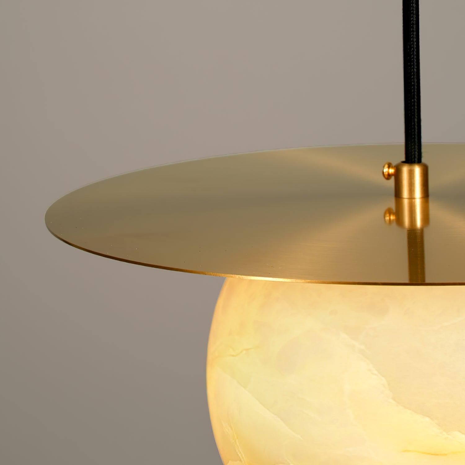 Velar Sphere Alabaster Pendant Light