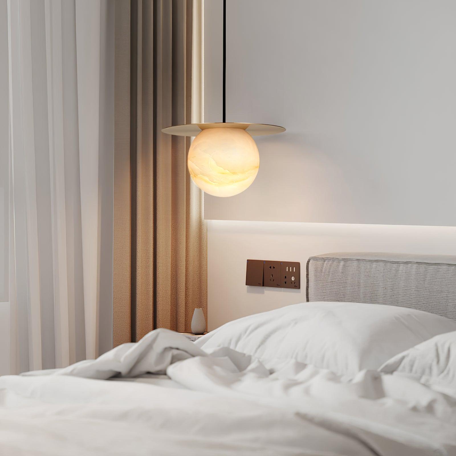 Velar Sphere Alabaster Pendant Light
