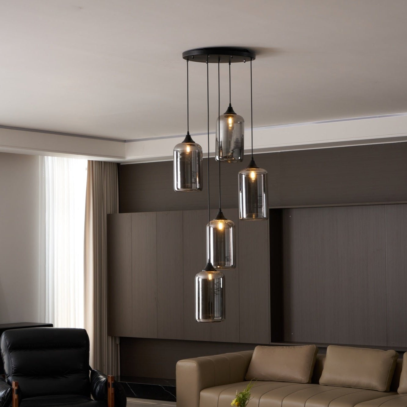 Talis Glass Industrial Chic Pendant Light
