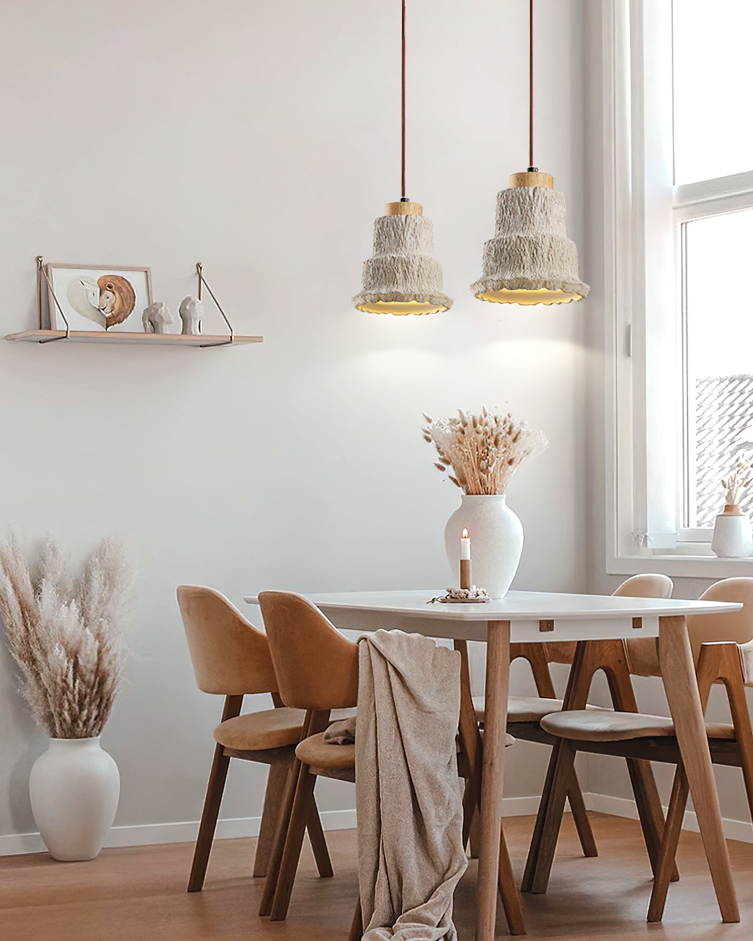 Esilara Tiered Travertine Pendant Light