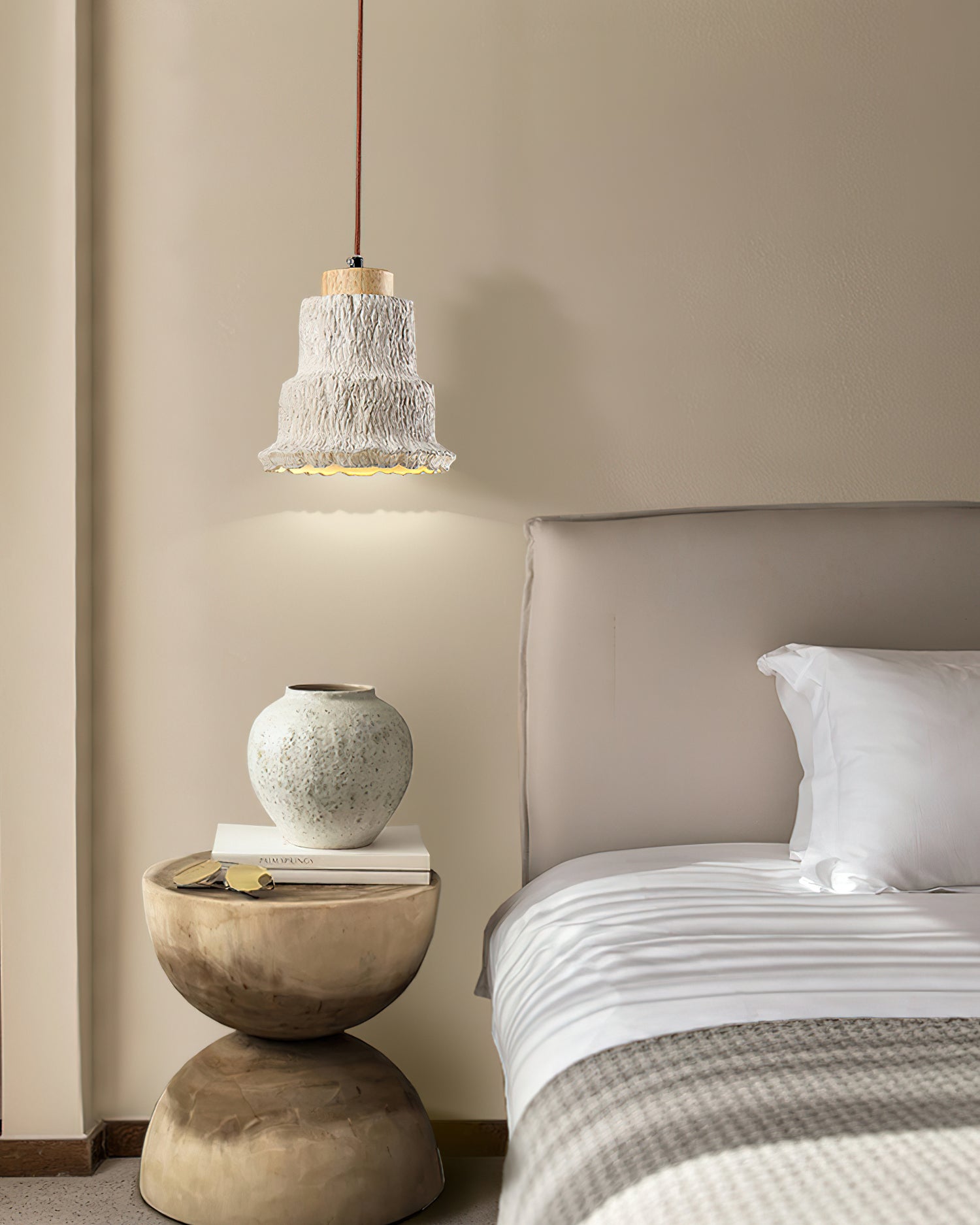 Esilara Tiered Travertine Pendant Light