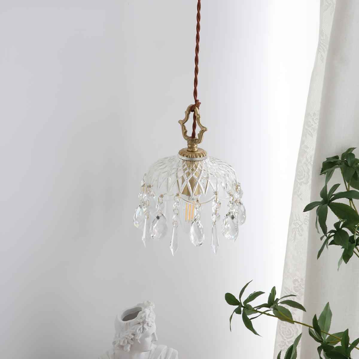Elyran Crystal Vintage Pendant Lamp - Neutral Decor