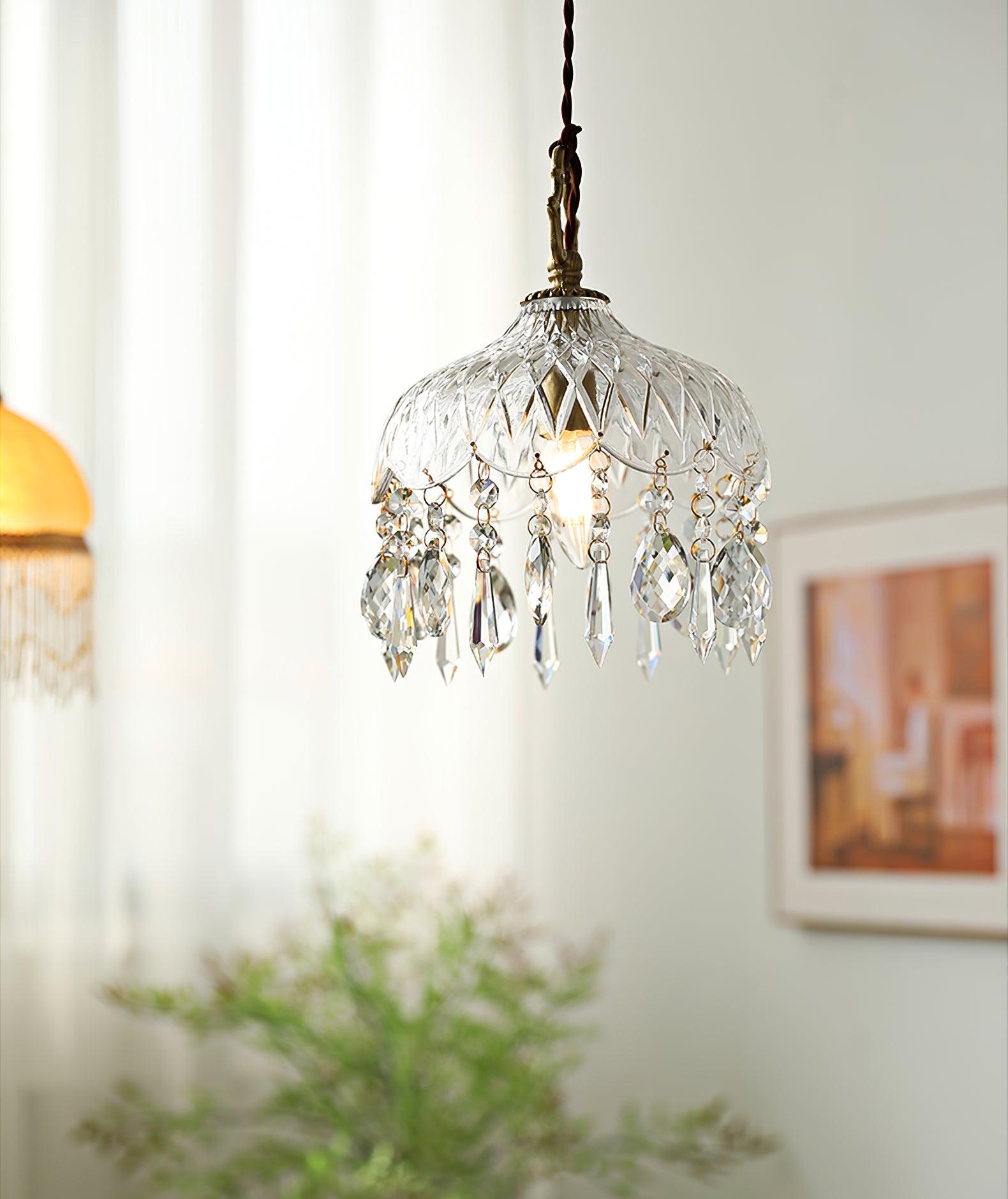 Elyran Crystal Vintage Pendant Lamp - Neutral Decor