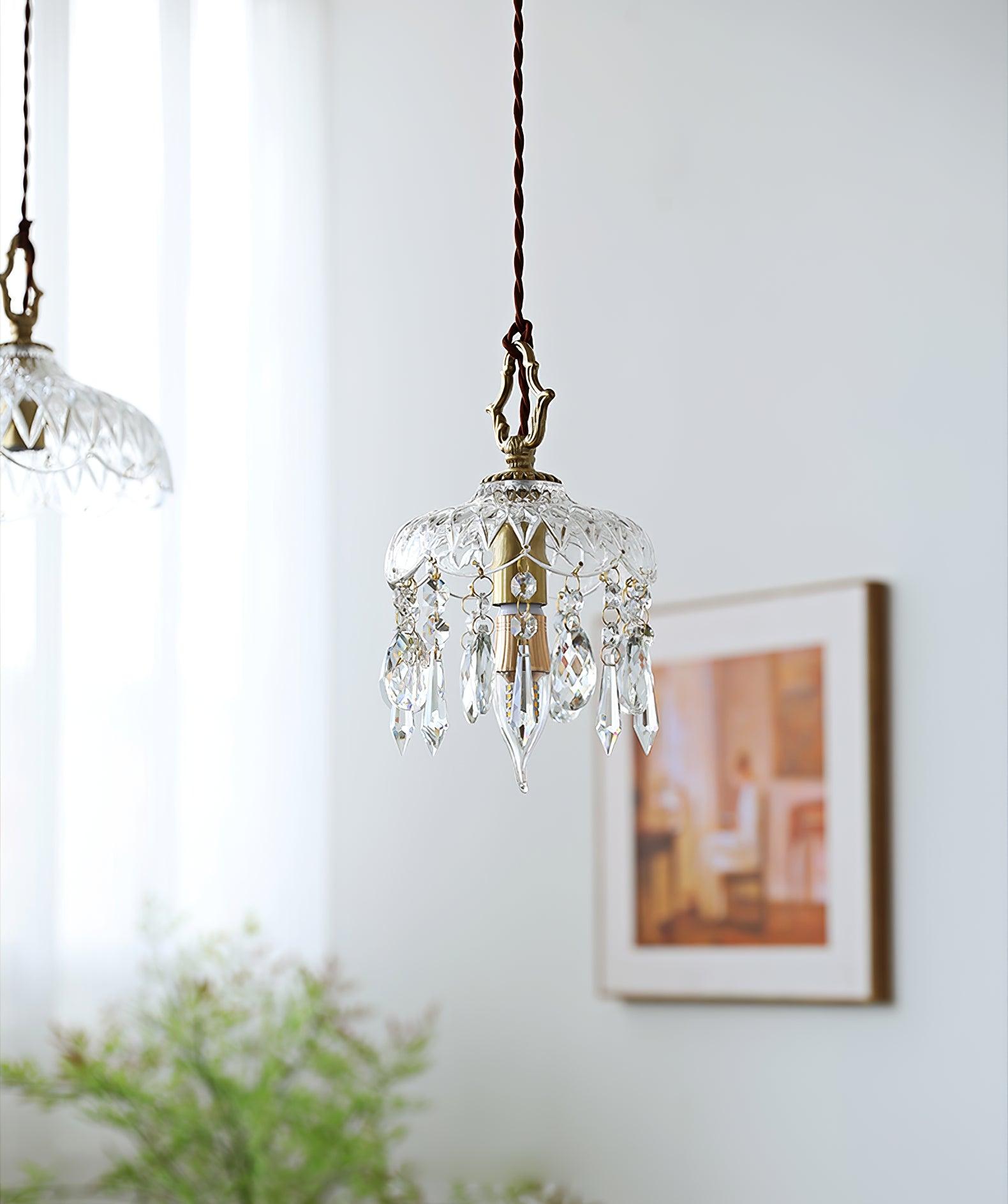 Elyran Crystal Vintage Pendant Lamp - Neutral Decor
