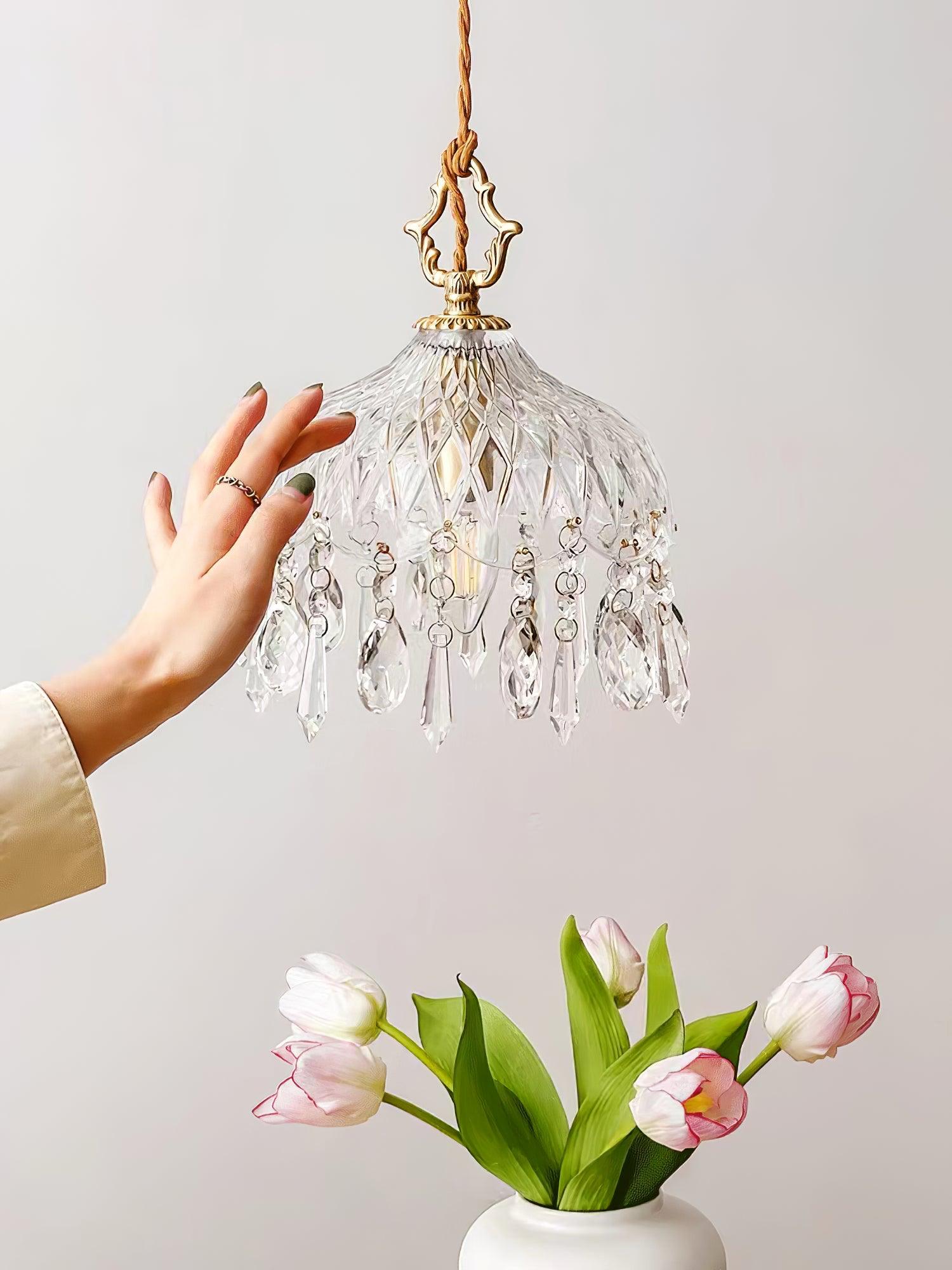 Elyran Crystal Vintage Pendant Lamp - Neutral Decor