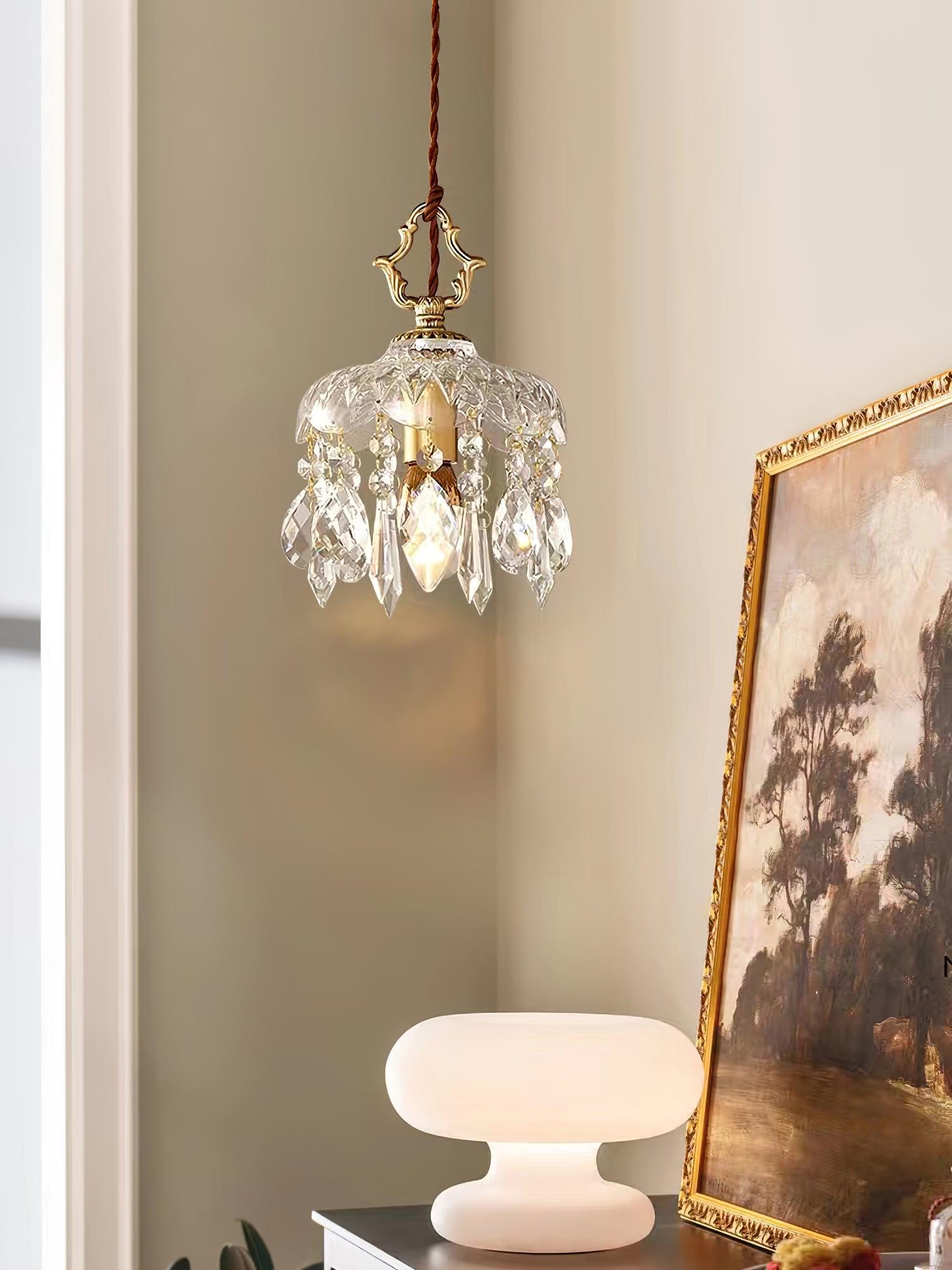 Elyran Crystal Vintage Pendant Lamp - Neutral Decor