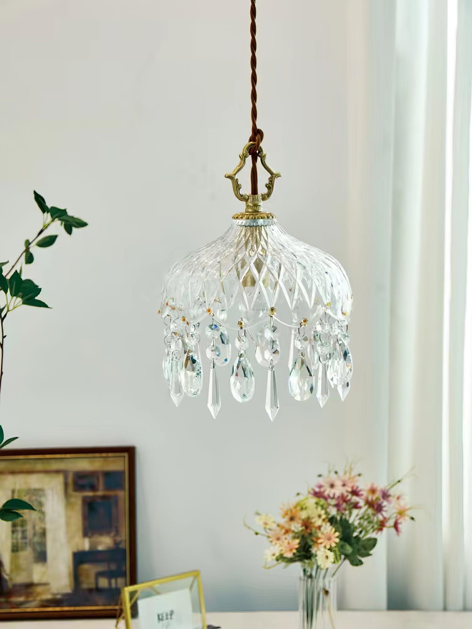 Elyran Crystal Vintage Pendant Lamp - Neutral Decor
