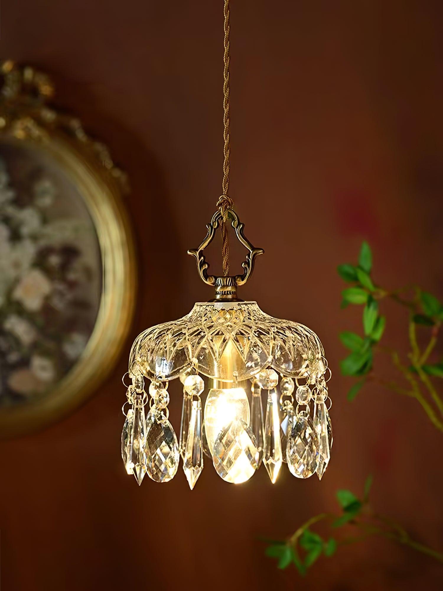 Elyran Crystal Vintage Pendant Lamp - Neutral Decor