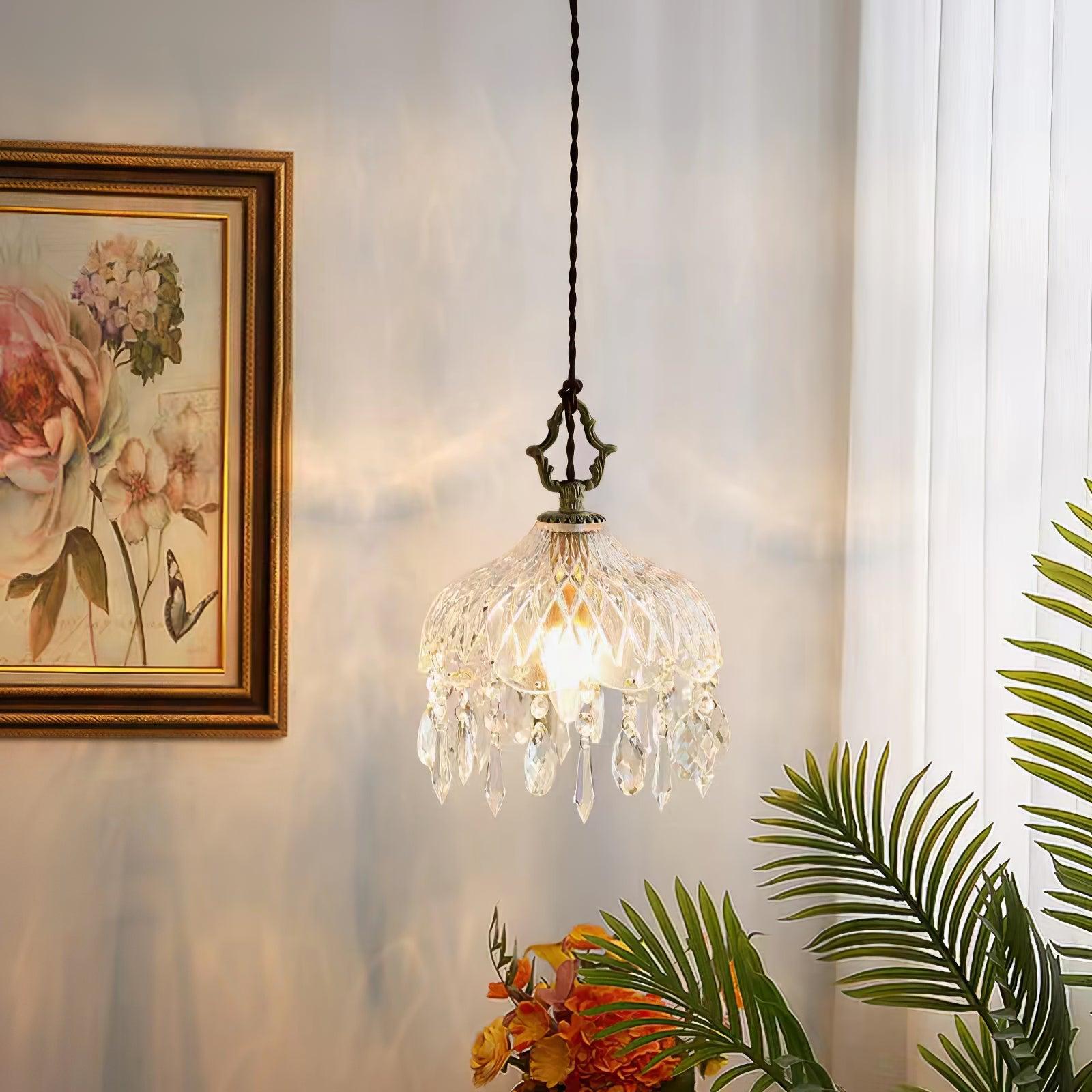 Elyran Crystal Vintage Pendant Lamp - Neutral Decor