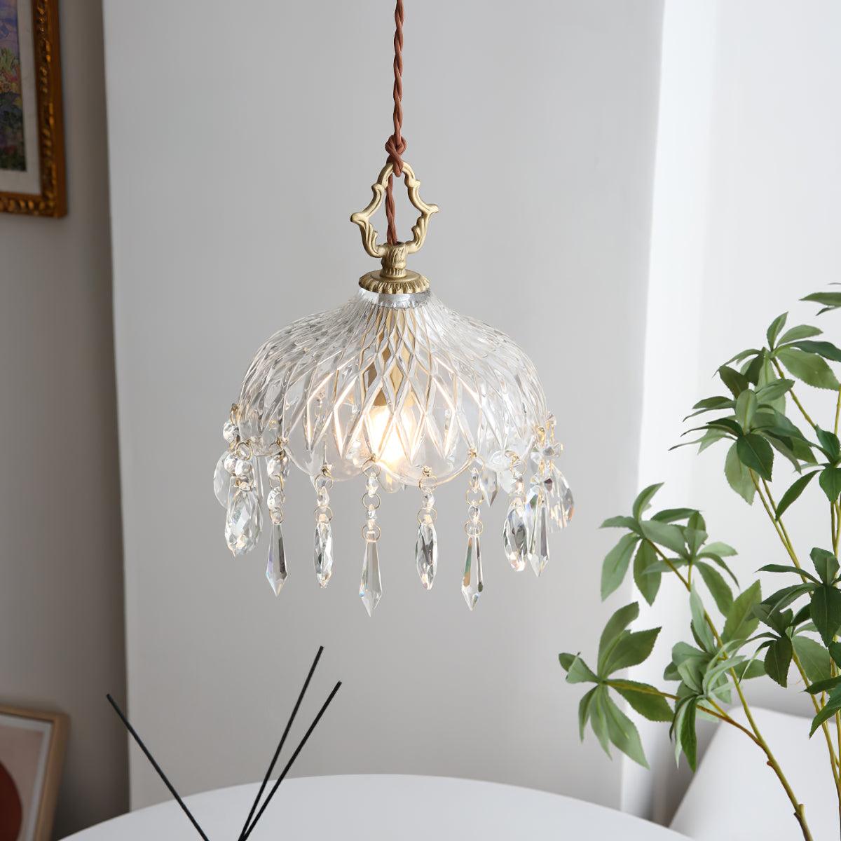 Elyran Crystal Vintage Pendant Lamp - Neutral Decor