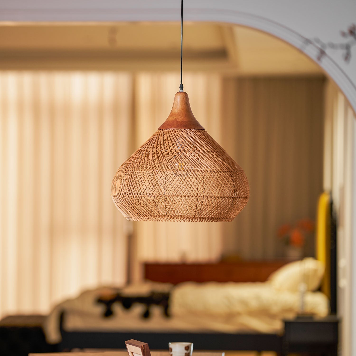 Clairstone Rattan Pendant Light
