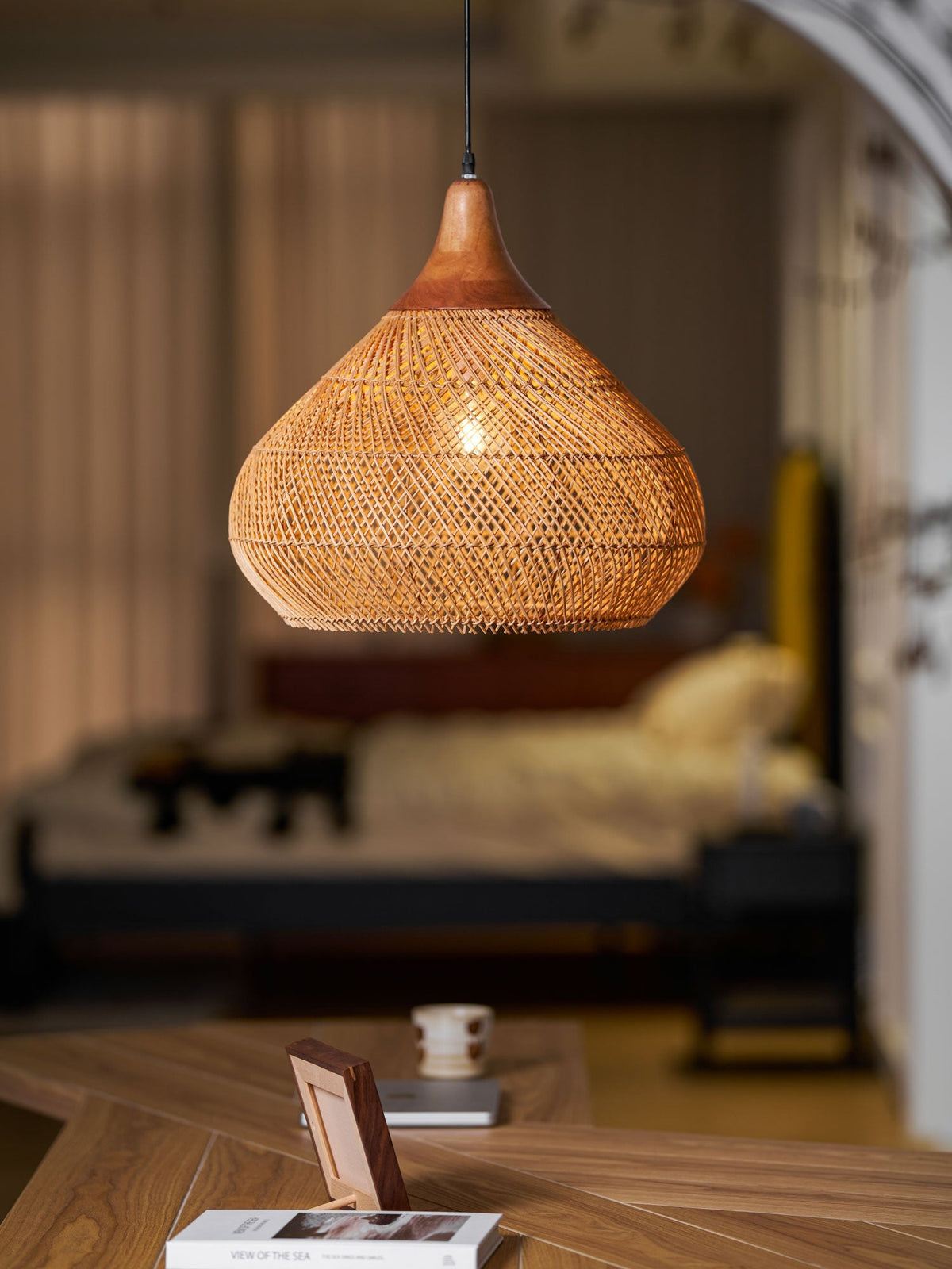 Clairstone Rattan Pendant Light