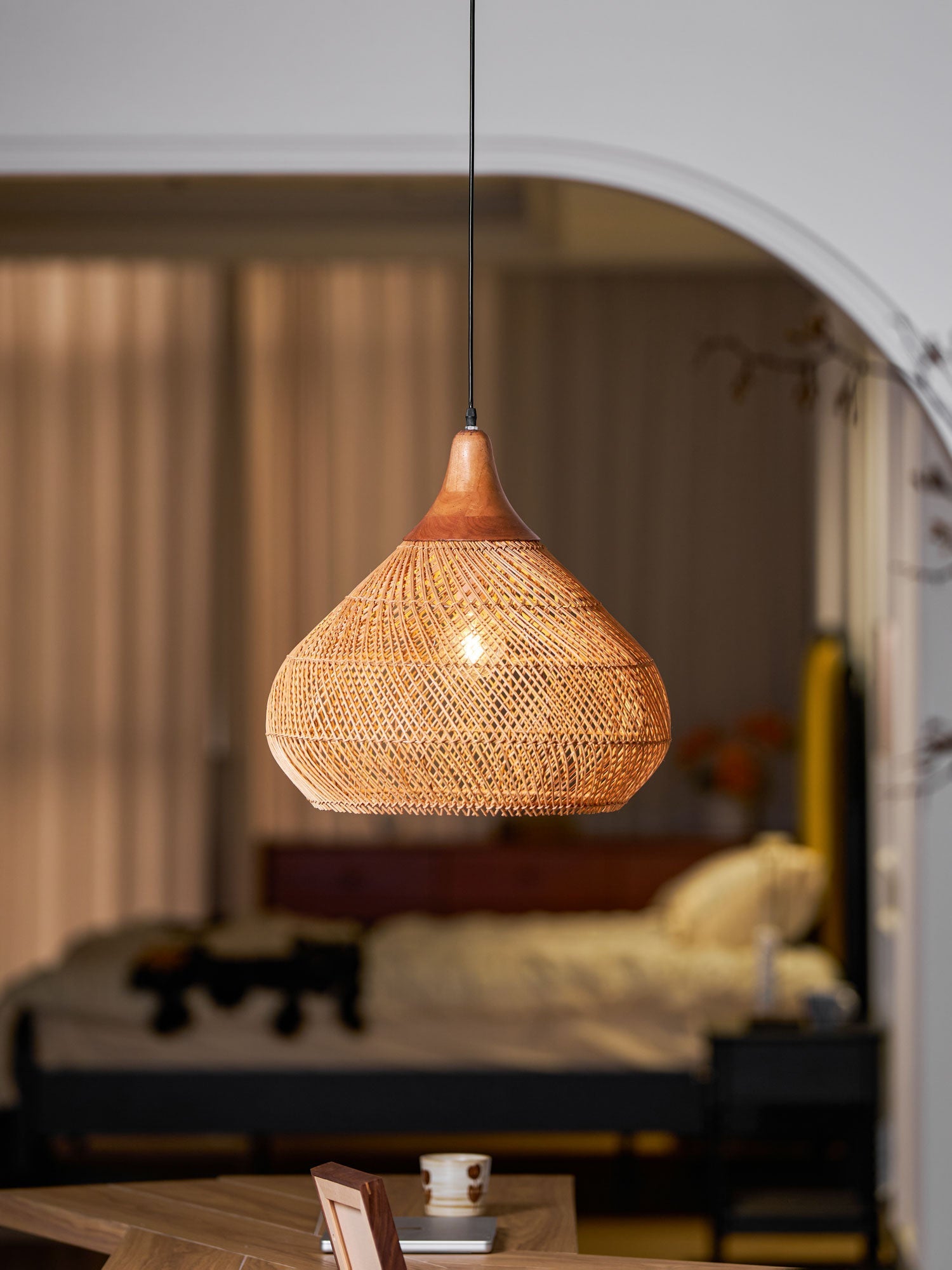 Clairstone Rattan Pendant Light