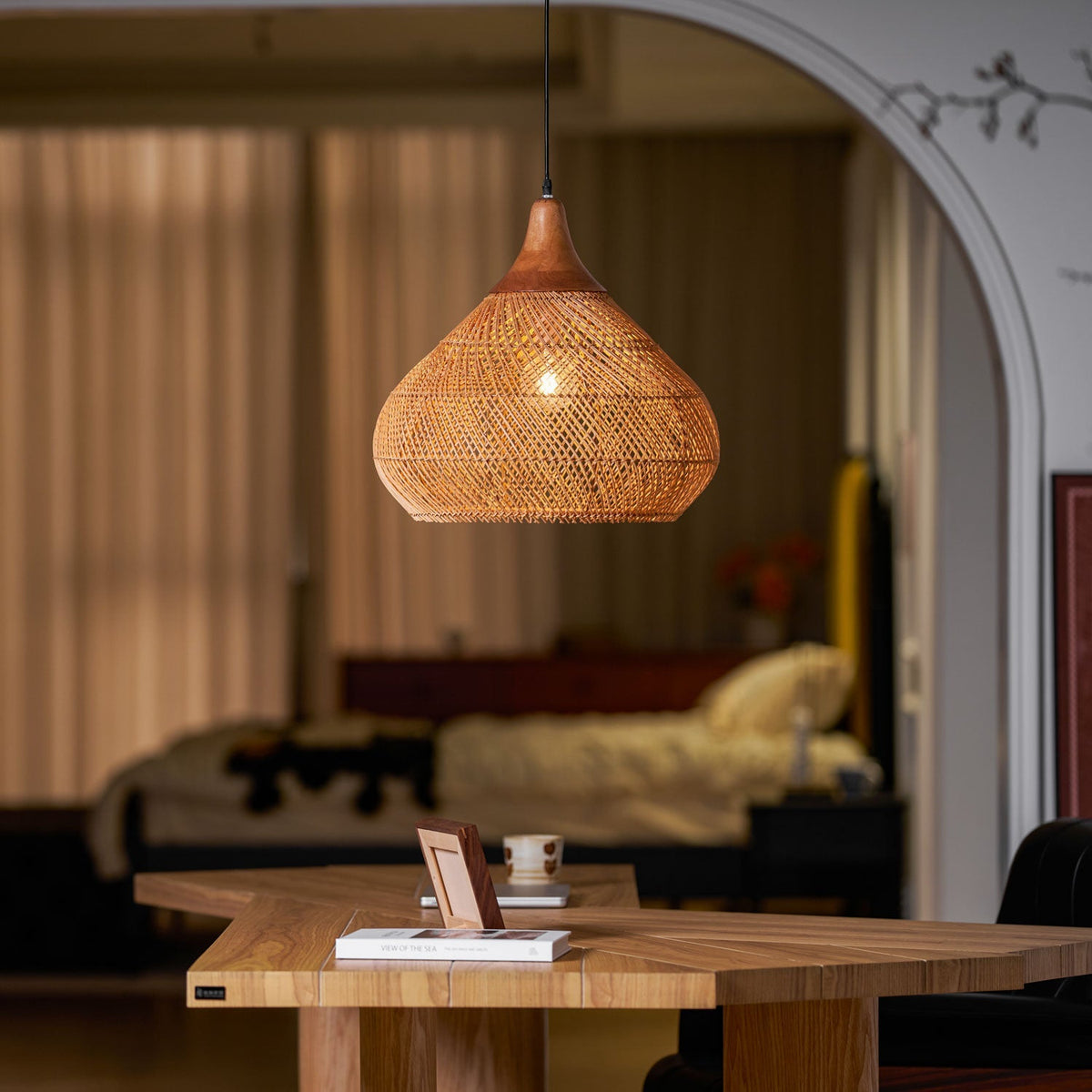 Clairstone Rattan Pendant Light