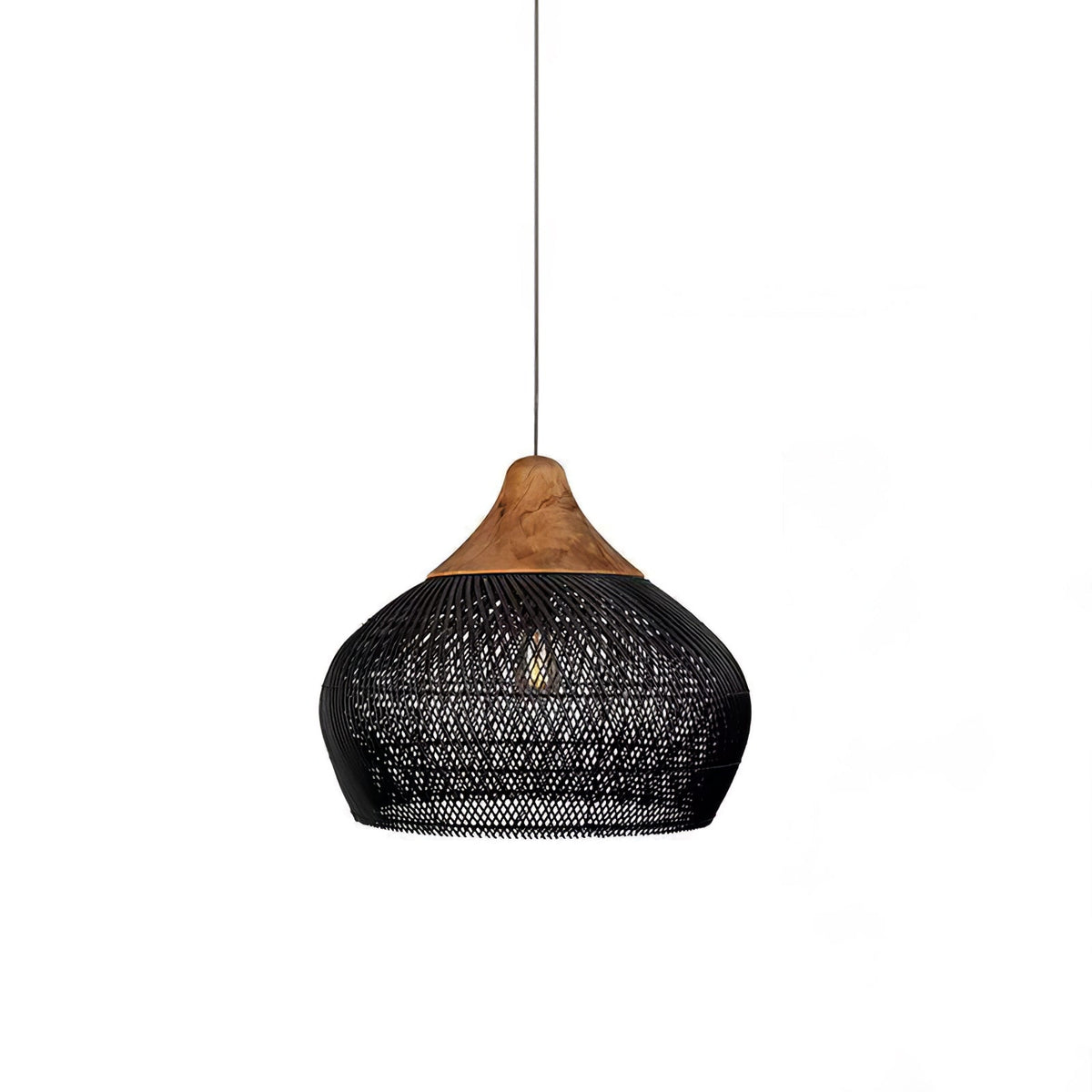 Melina Braided Rattan Pendant Light