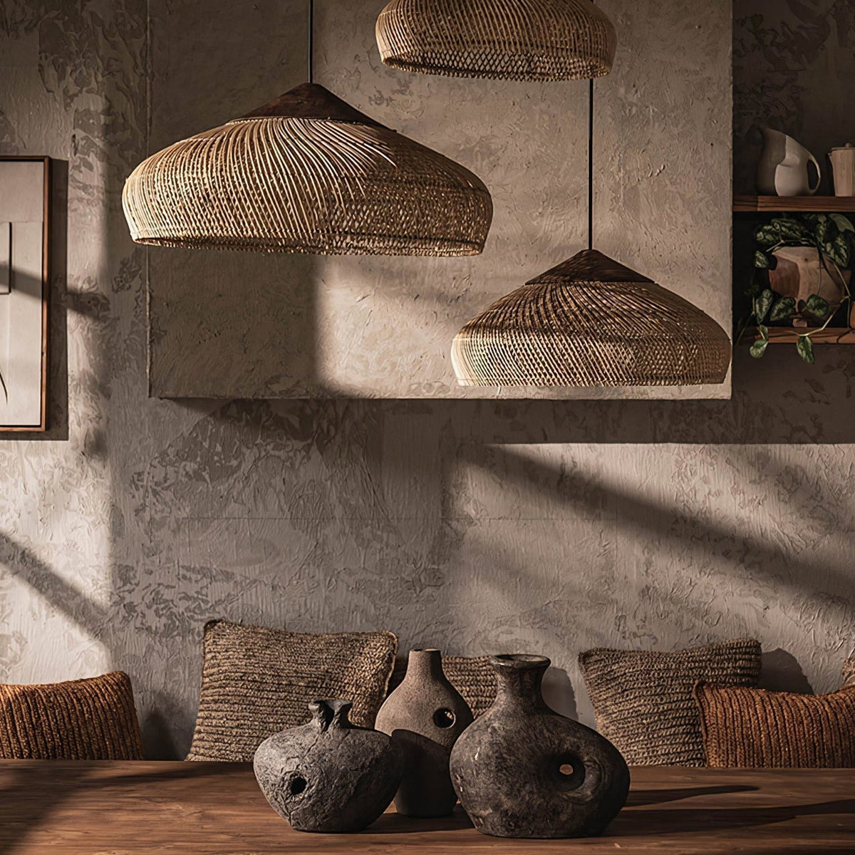 Melina Braided Rattan Pendant Light