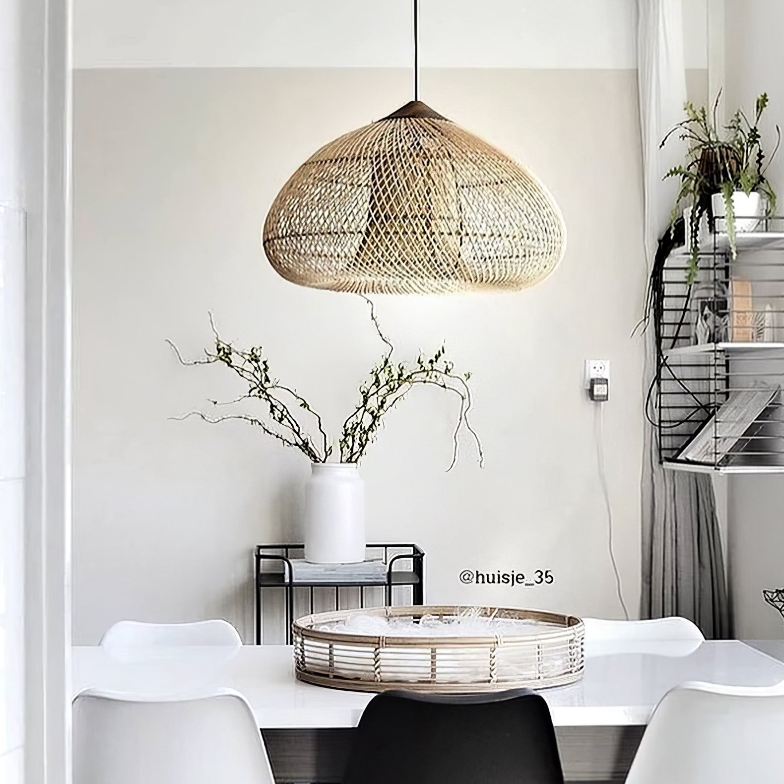 Canirora Pendant Lamp Rattan Swag Woven