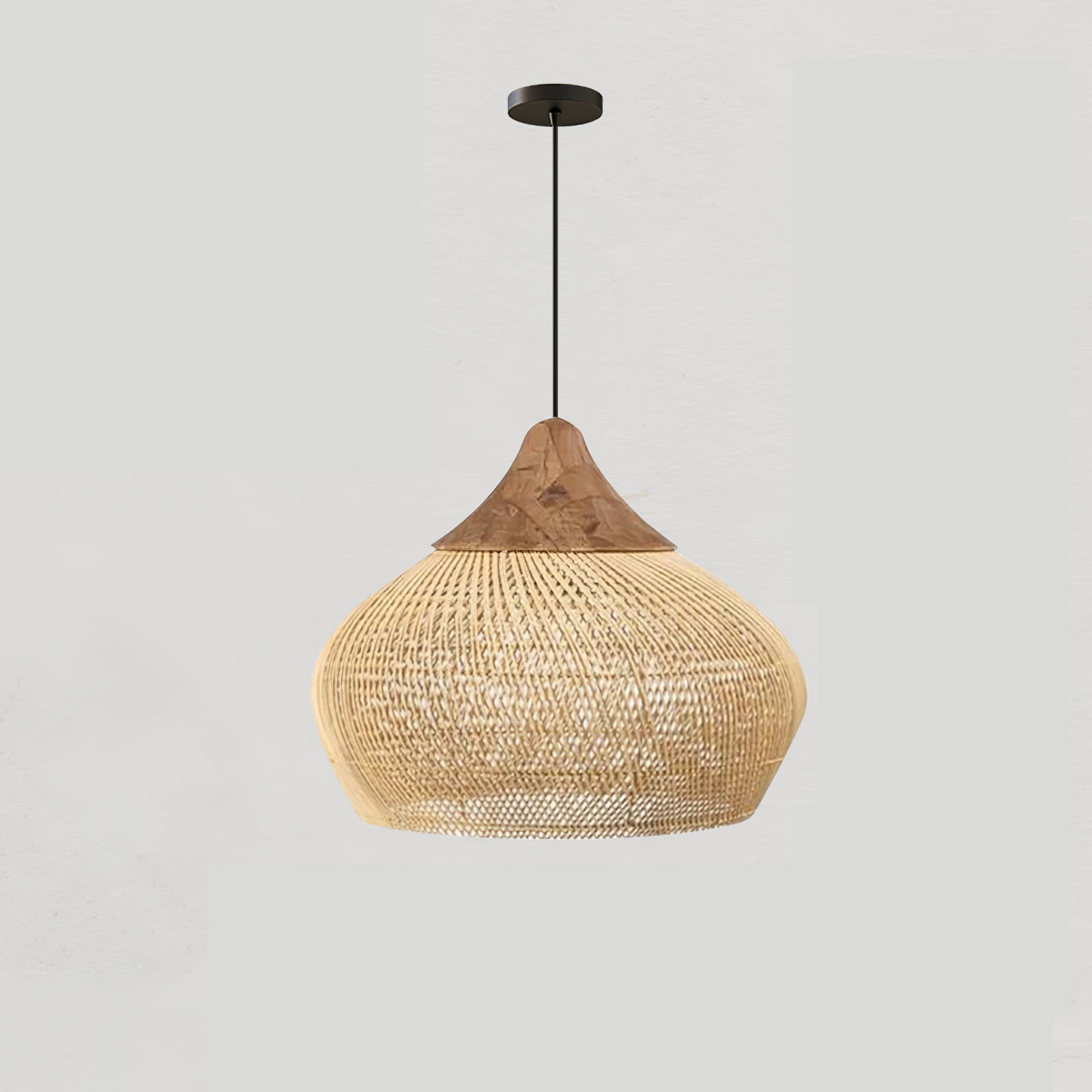 Melina Braided Rattan Pendant Light