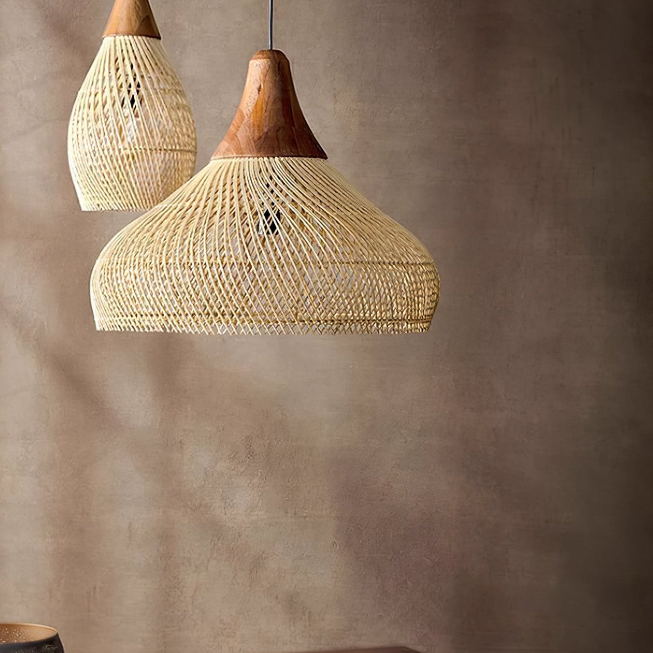 Melina Braided Rattan Pendant Light