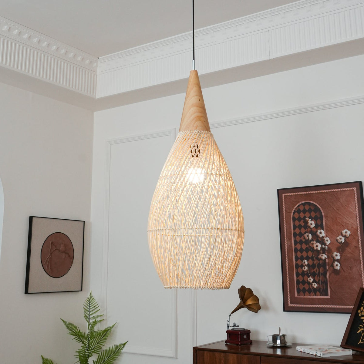 Clairstone Rattan Pendant Light