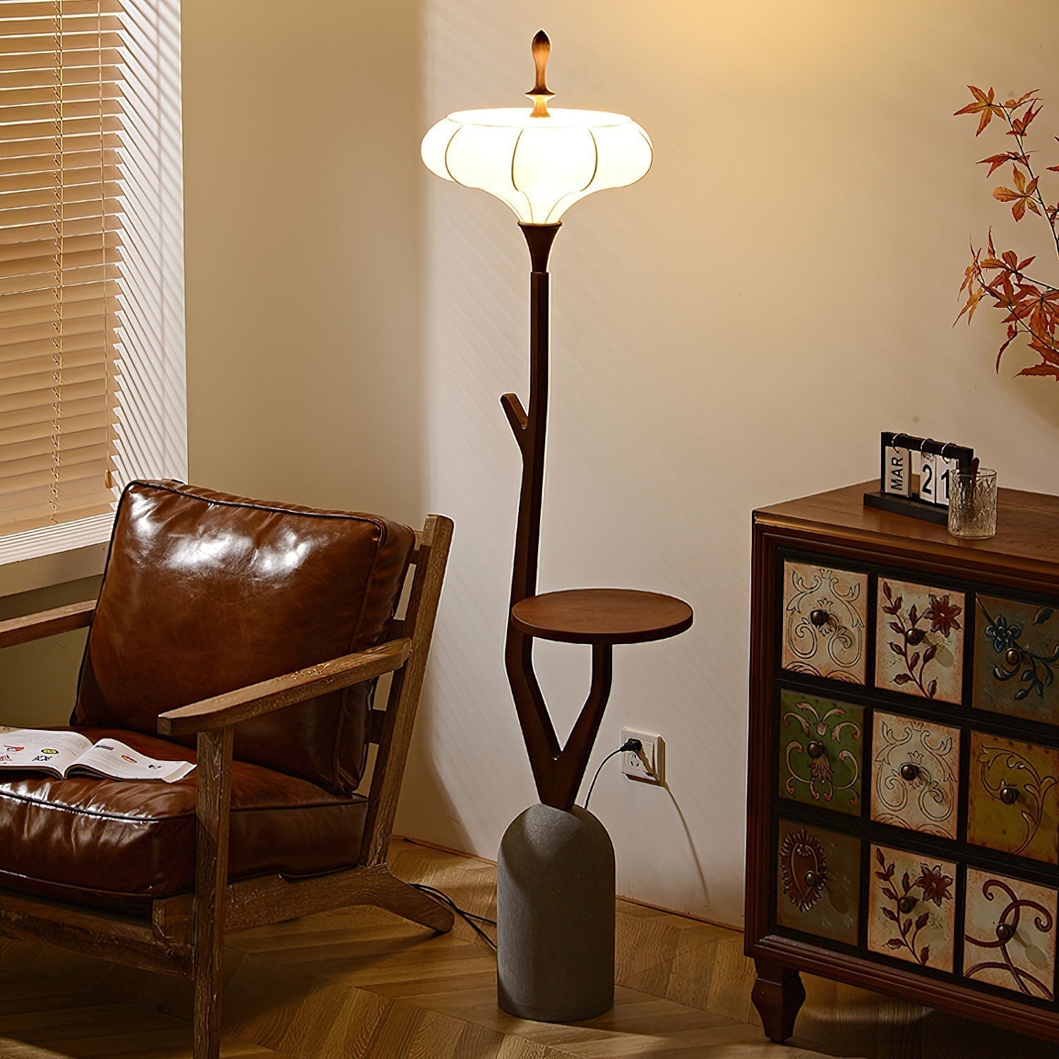 Flor Fashion Wood Floor Lamp
