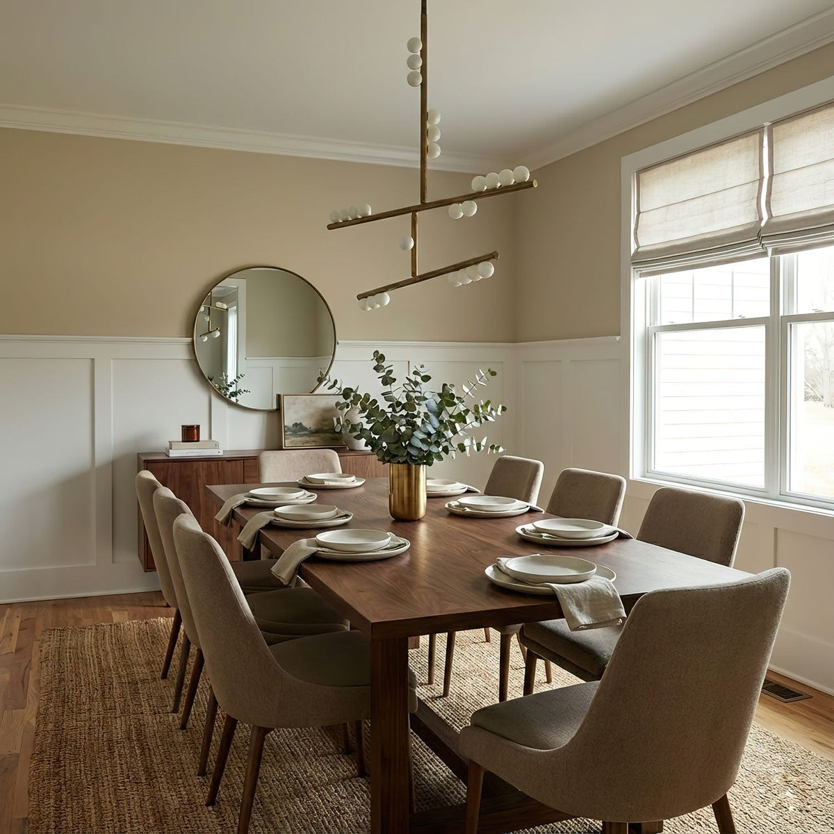 Miraview Brass Glass Drop Chandelier