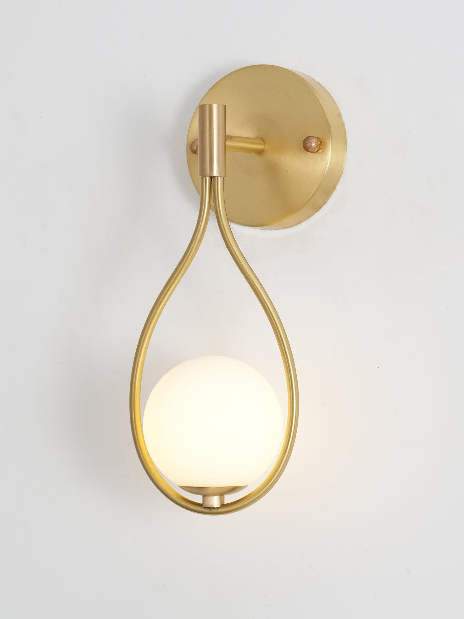 Eiralaya Modern Minimalist Vanity Brass Glass Wall Lamp