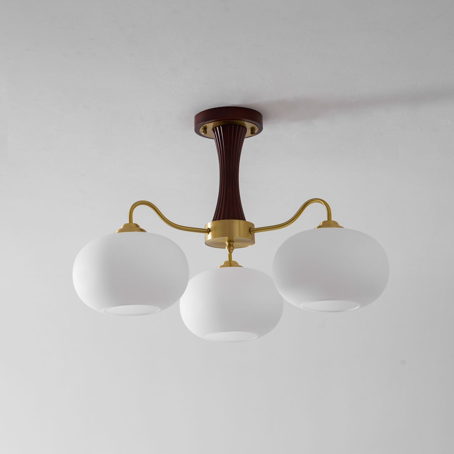 Norwell Brass Wooden Persimmon Chandelier