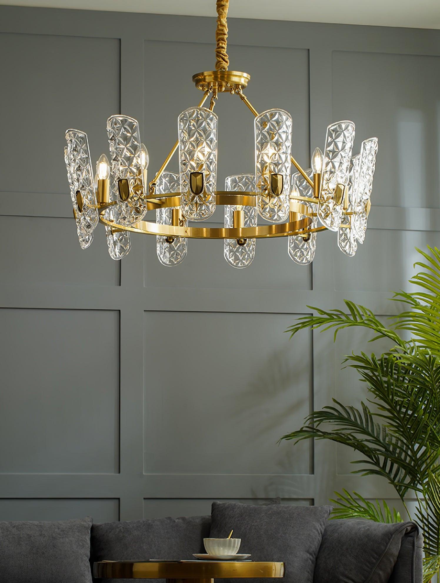 Casinian Elegant Brass Central Chandelier