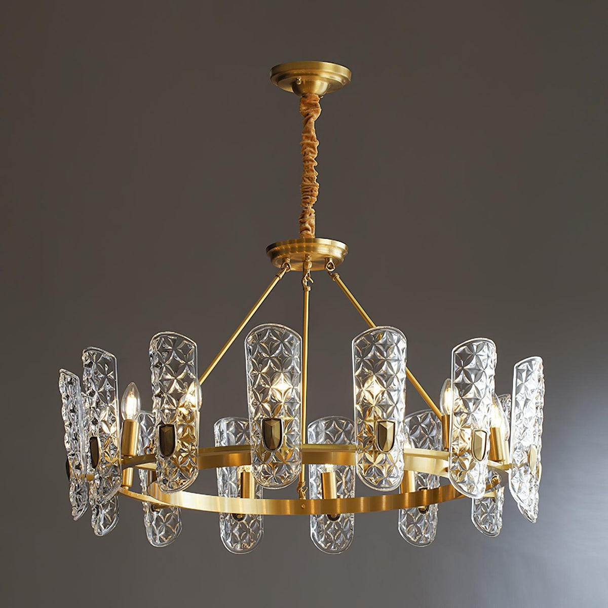 Casinian Elegant Brass Central Chandelier