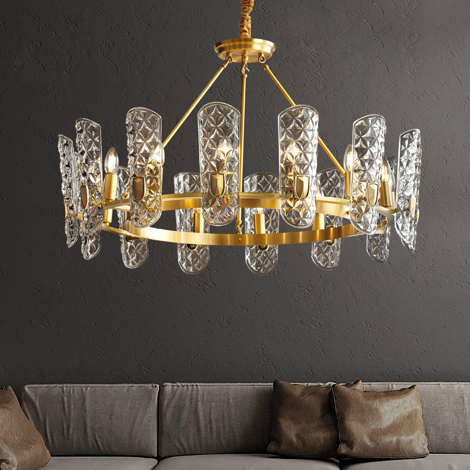 Casinian Elegant Brass Central Chandelier