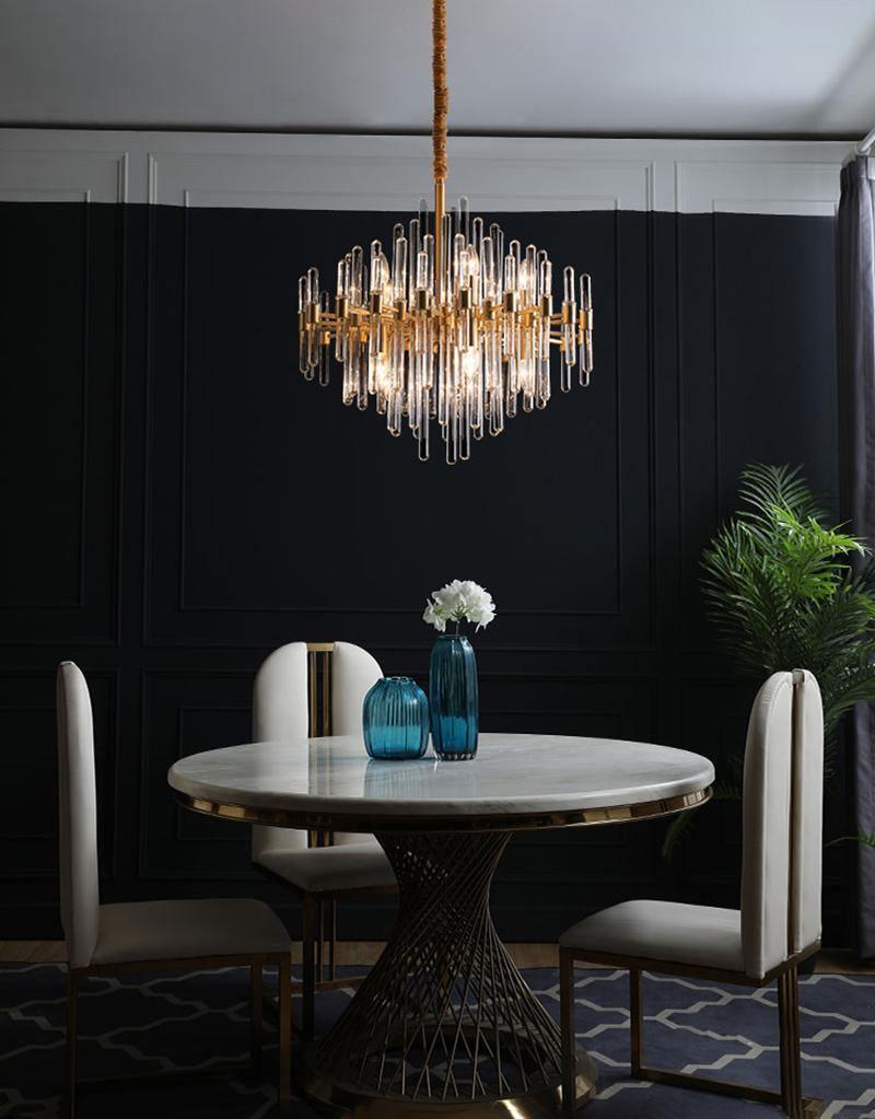 Jorine Chandelier Antique Brass Starburst