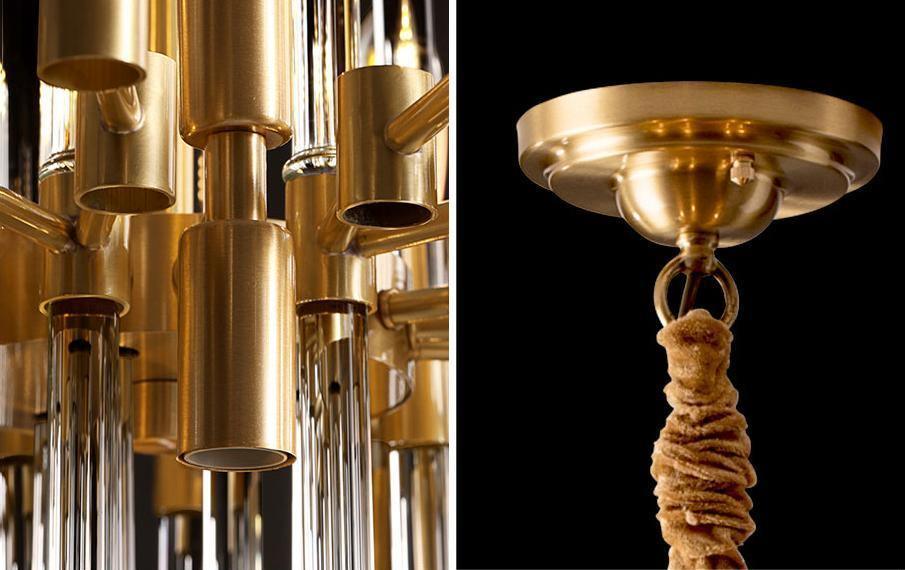 Jorine Chandelier Antique Brass Starburst