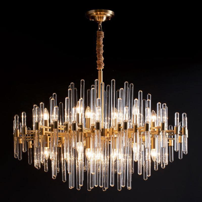 Jorine Chandelier Antique Brass Starburst