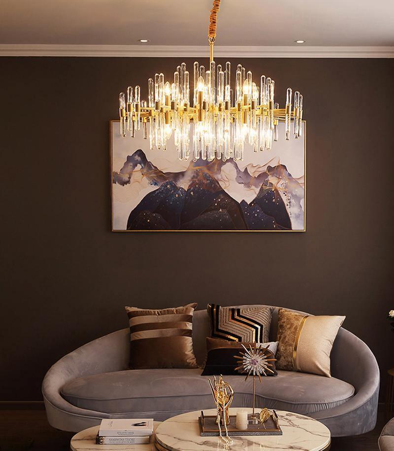 Jorine Chandelier Antique Brass Starburst