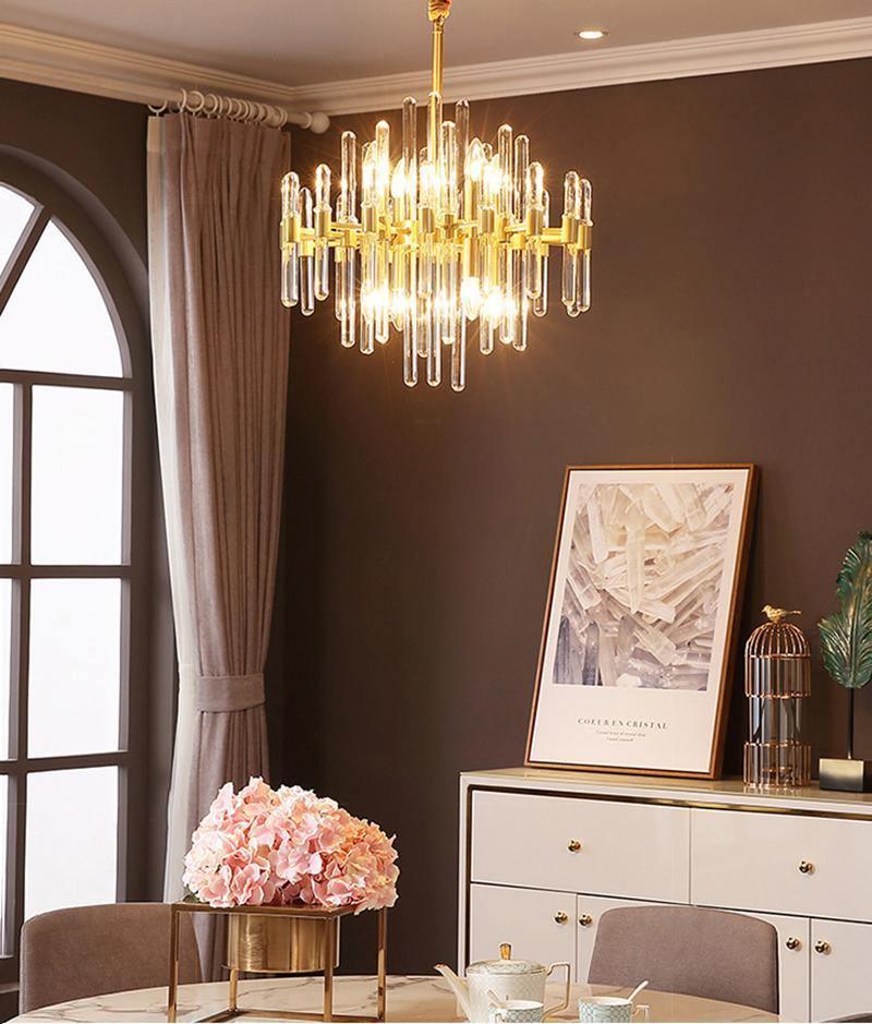 Jorine Chandelier Antique Brass Starburst