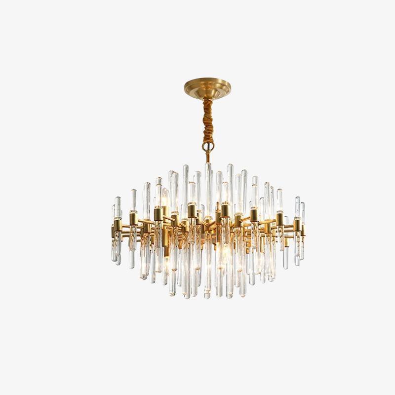 Jorine Chandelier Antique Brass Starburst