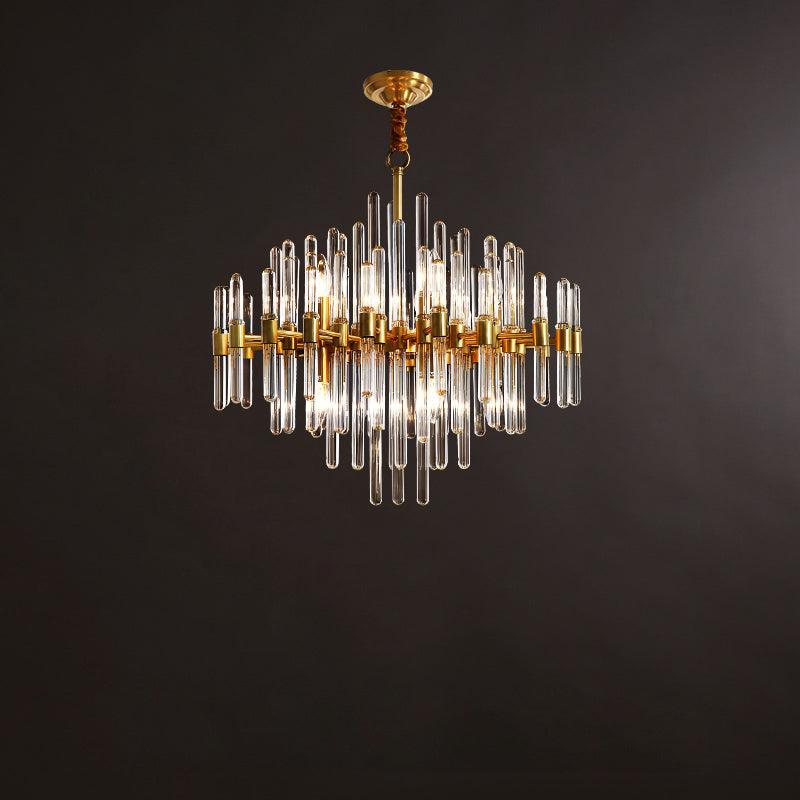 Jorine Chandelier Antique Brass Starburst