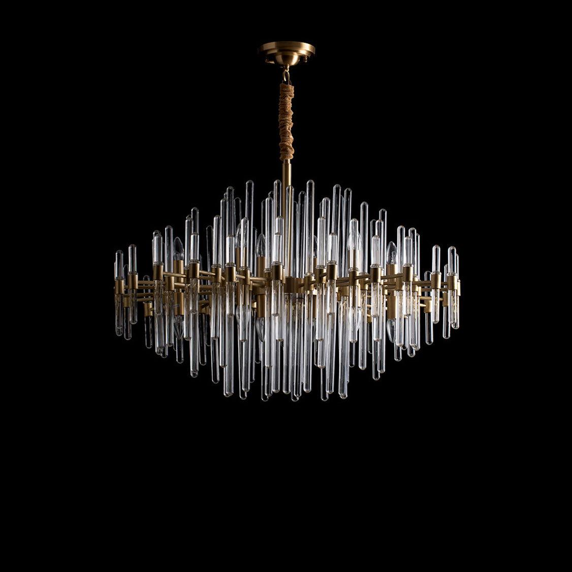 Jorine Chandelier Antique Brass Starburst