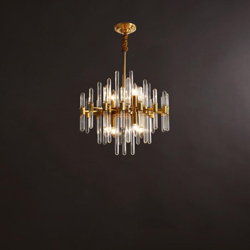 Jorine Chandelier Antique Brass Starburst