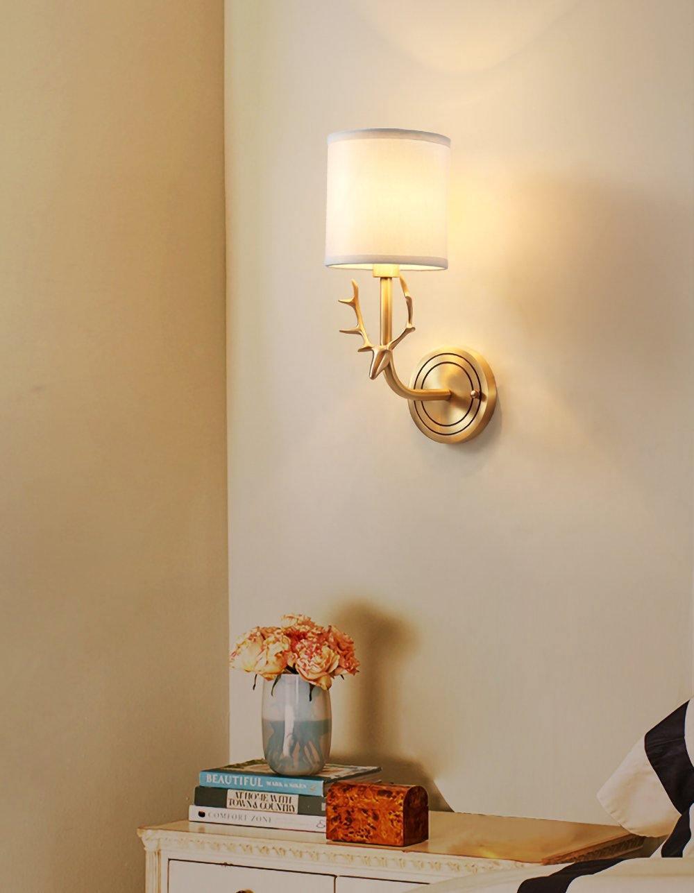 Noble Elegance Deer Head Brass Wall Light - Neutral Decor