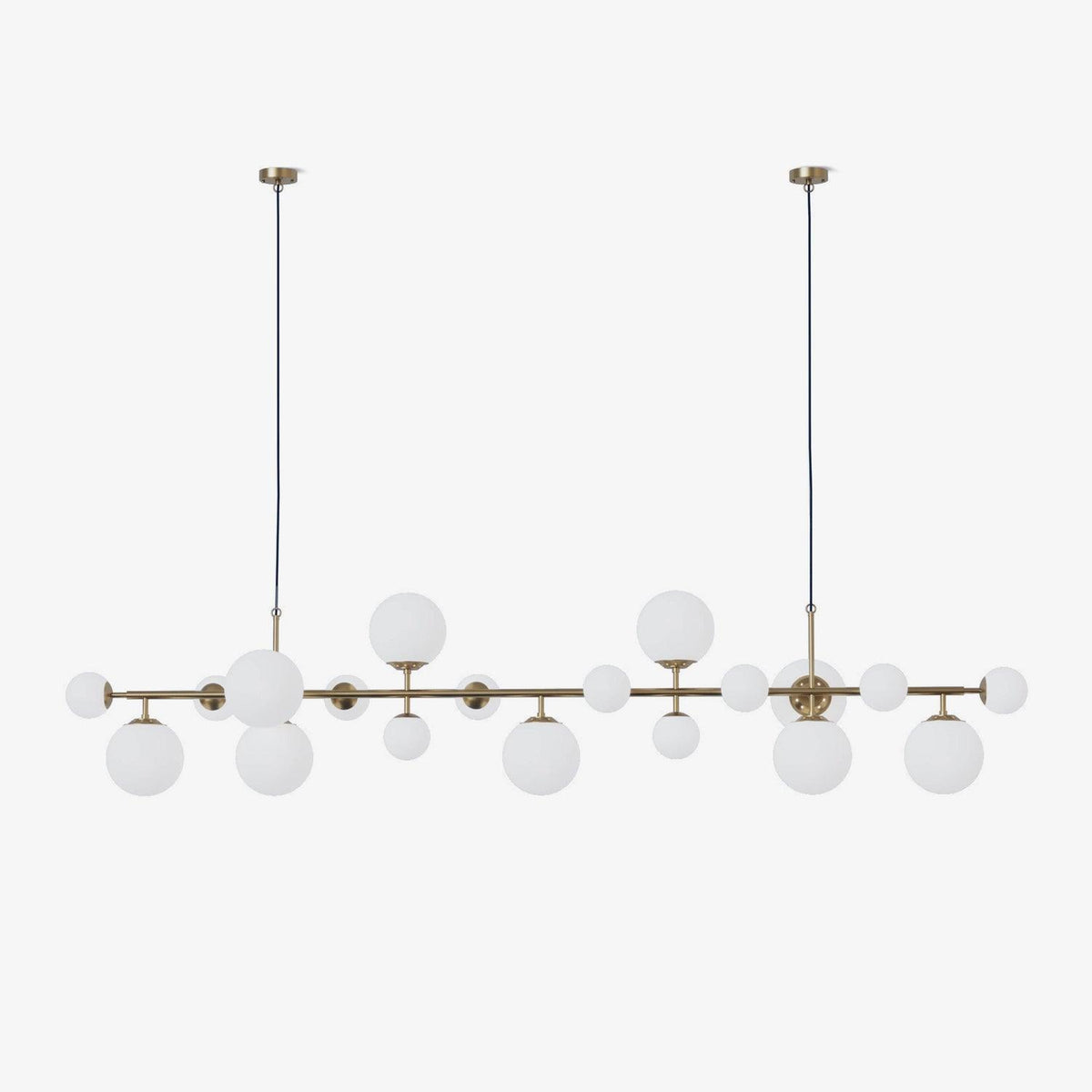 Velaena Chandelier Brass Glass Globe