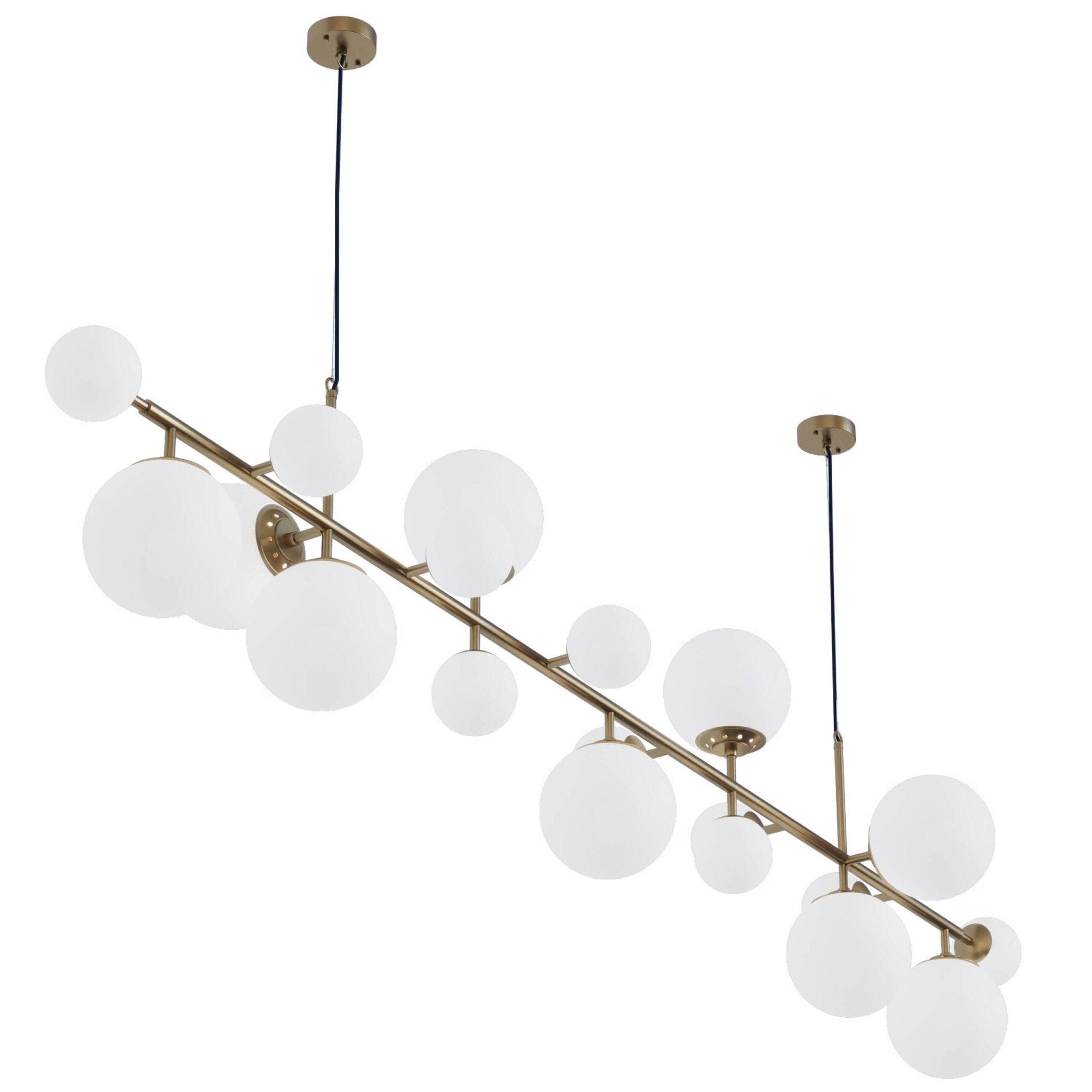 Velaena Chandelier Brass Glass Globe